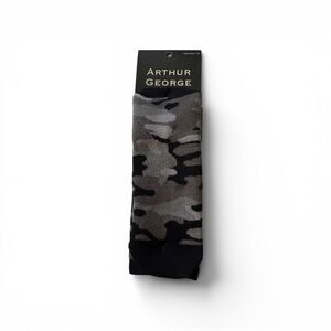 Arthur George Black & Gray Camo Crew Socks